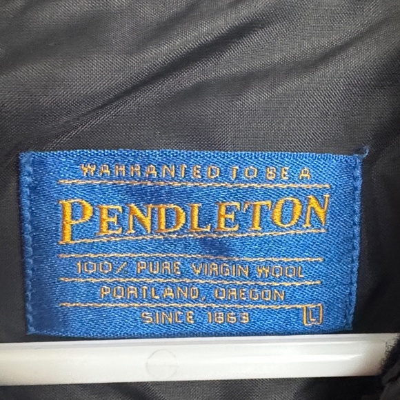 Pendleton Fireside Black and Green Plaid Casual Button Down Shirt Size Large - Picture 6 of 6